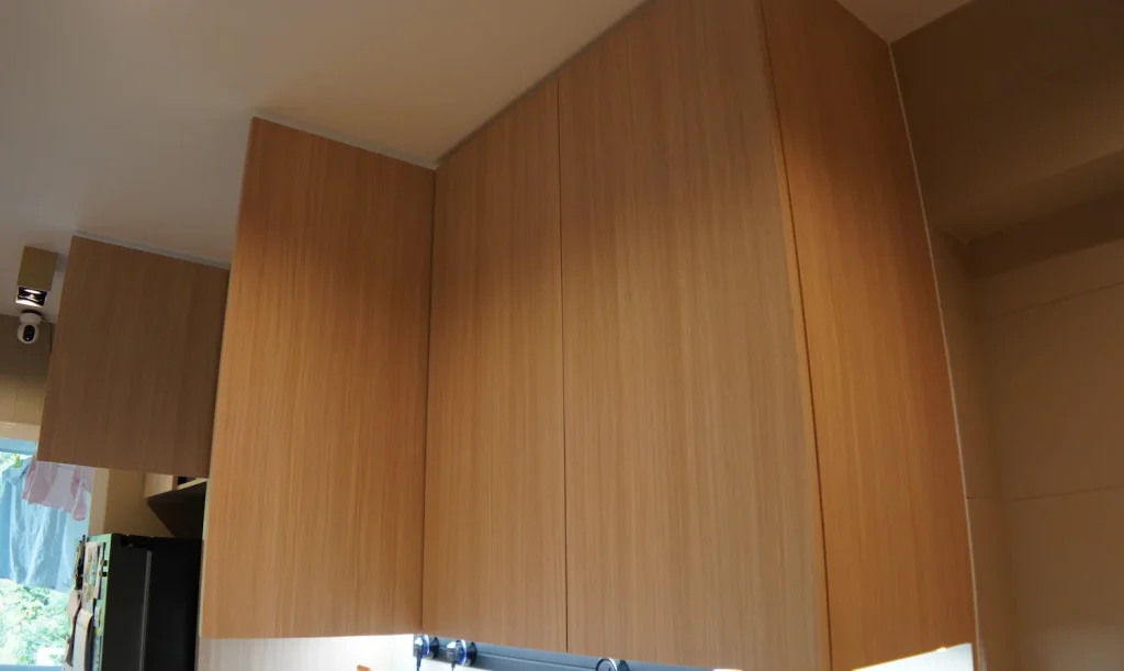 HDB renovation Telok Blangah – full-height overhead storage cabinets in kitchen