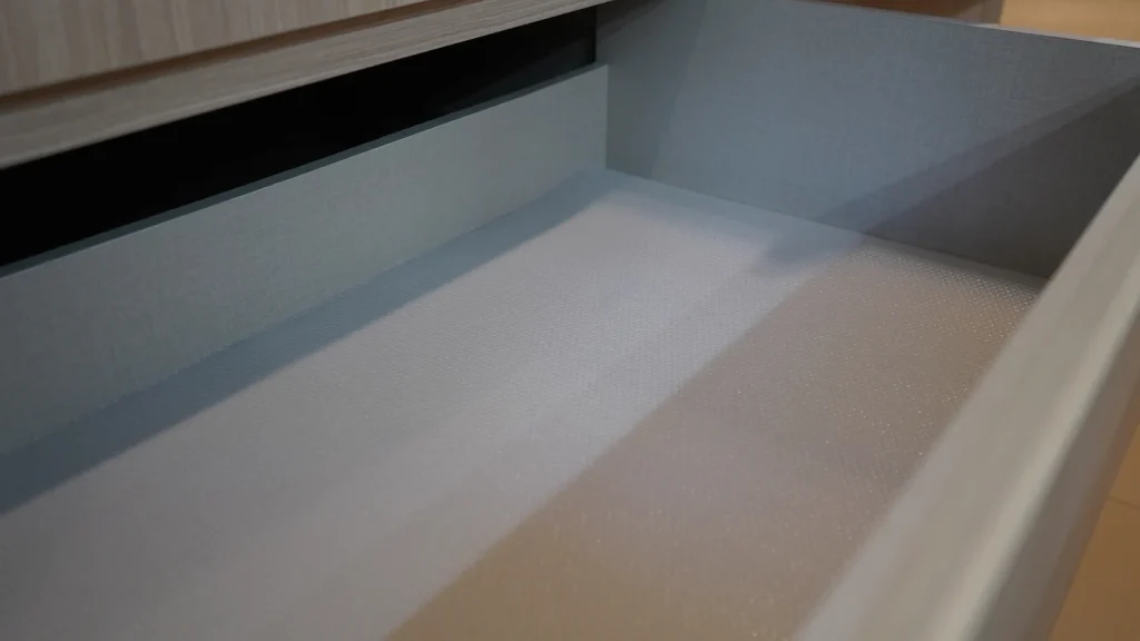 HDB renovation Telok Blangah – custom drawer with anti-slip liner